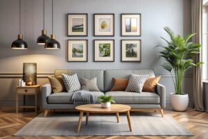 woonkamer met planten